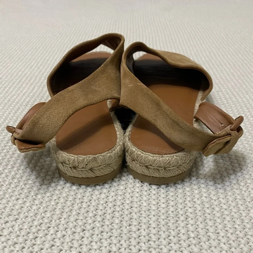 Women's Vince Linton Leather Espadrille Flat Sandals Size 9